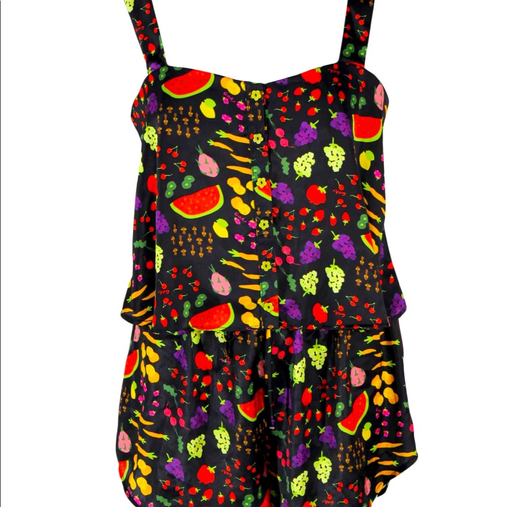 NWT Lisa Says Gah Fruits Farmers Market Top and Shorts Set size Large